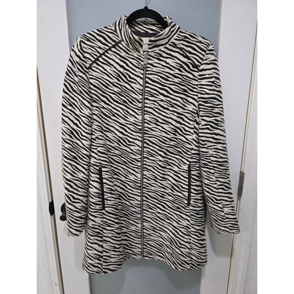 Vintage Stradivarius Zebra Print Jacket M Bold Animal Print 90s Style - Picture 6 of 9